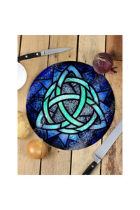 Grindstore Triquetra Stained Glass Chopping Board (Blue) (One Size)