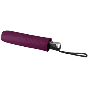 Bullet 21.5in Alex 3-Section Auto Open And Close Umbrella (Purple) (One Size)