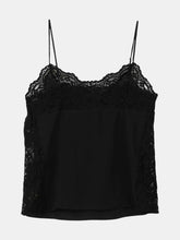 Load image into Gallery viewer, Lagence Women&#39;s Black Janet Lace-Trimmed Silk Camisole Tanks &amp; Cami