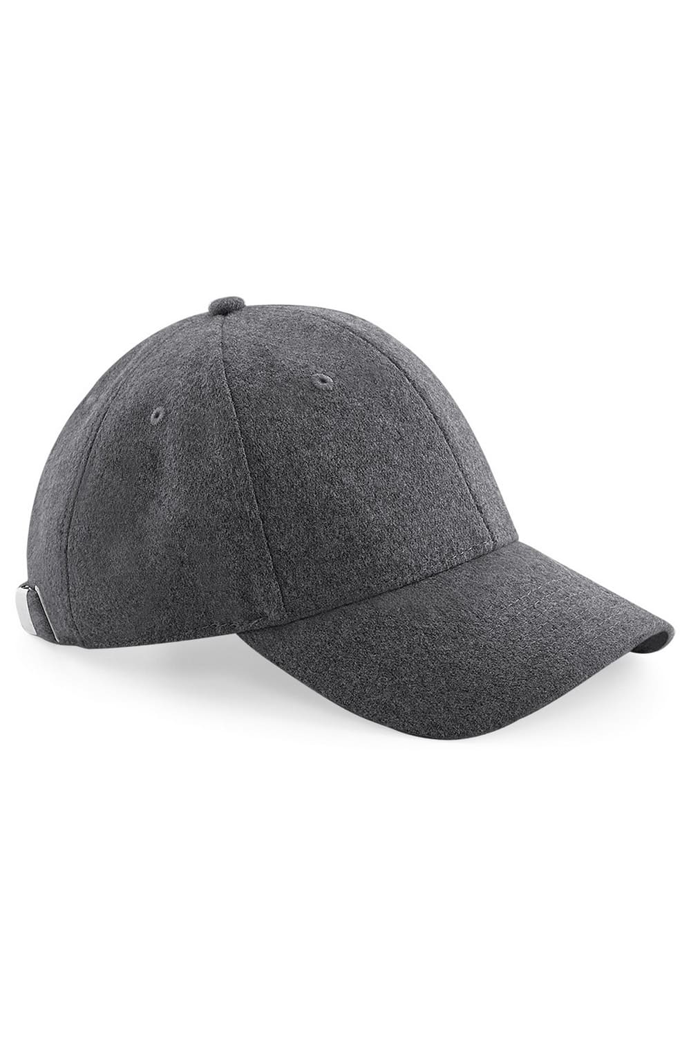 Unisex Melton Wool 6 Panel Cap - Gray