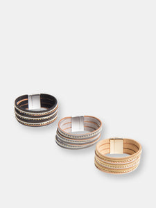 Dionne Multi-Strand Leather Bracelet