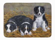 Load image into Gallery viewer, 19 in x 27 in Border Collie Puppies Machine Washable Memory Foam Mat