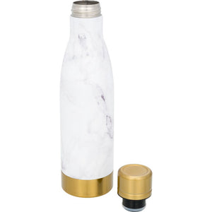 Avenue Vasa Marble Copper Vacuum Insulated Bottle (White/Gold) (One Size)