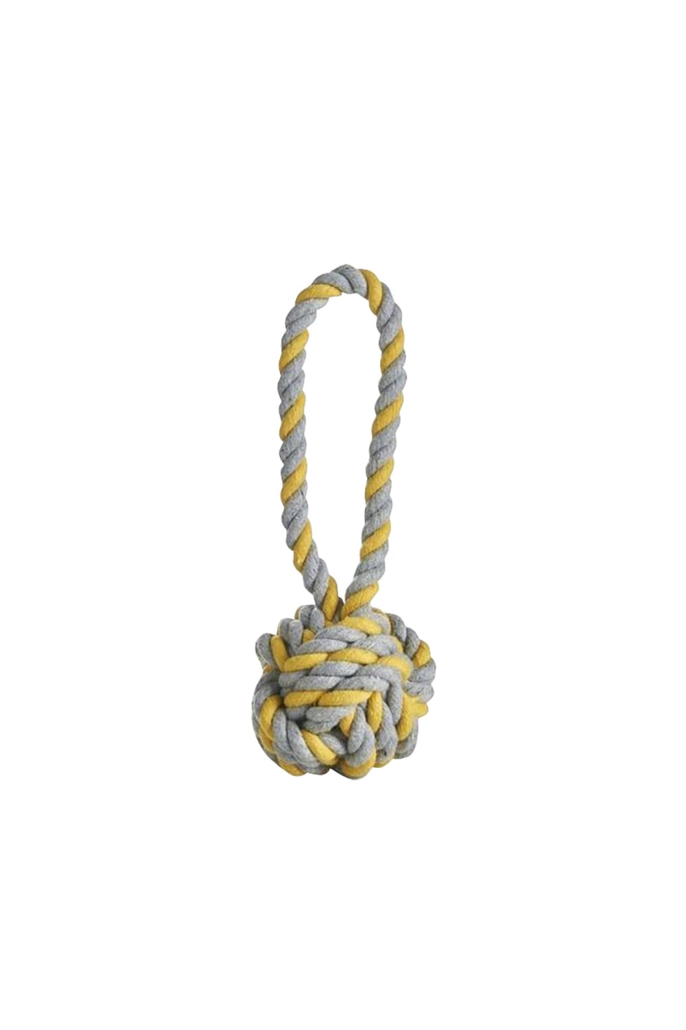 Sharples Rope Tug Dog Toy (Gray/Yellow) (L)