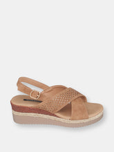Load image into Gallery viewer, Gini Natural Wedge Sandals
