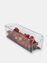 Load image into Gallery viewer, Michael Graves Design  14.75&quot; x 4.25&quot; Fridge Bin with Indigo Rubber Lining