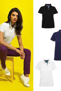 Asquith & Fox Womens/Ladies Short Sleeve Performance Blend Polo Shirt (White)