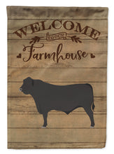 Load image into Gallery viewer, 11 x 15 1/2 in. Polyester Black Angus Cow Welcome Garden Flag 2-Sided 2-Ply