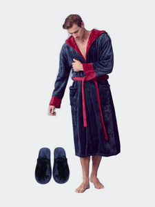 Men's Hooded Plush Robe