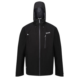 Regatta Mens Birchdale Waterproof Hooded Jacket (Black/Magnet)