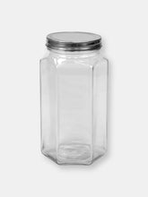 Load image into Gallery viewer, 51 oz. Large Hexagon Glass Canister, Clear