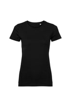 Load image into Gallery viewer, Russell Womens/Ladies Authentic Pure Organic Tee (Black)