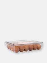 Load image into Gallery viewer, Michael Graves Design Stackable 24 Compartment Plastic Egg Container with Lid, Clear