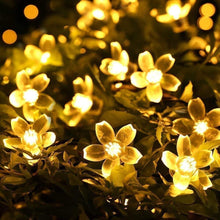 Load image into Gallery viewer, 23&quot; 30 LED Solar Sakura Flower String Lights