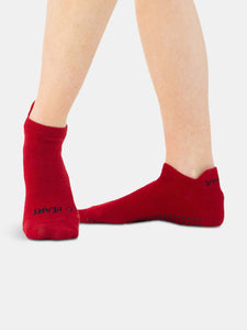 Emery Tab Back Sport Grip Sock - Red/Black