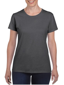 Gildan Ladies/Womens Heavy Cotton Missy Fit Short Sleeve T-Shirt (Dark Heather)