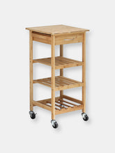 Load image into Gallery viewer, Oceanstar Bamboo Kitchen Trolley BKC1378