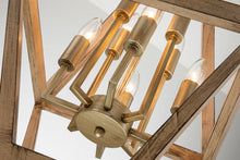 Load image into Gallery viewer, Linwood Farmhouse 8-Light Rustic Wood Lantern Chandelier