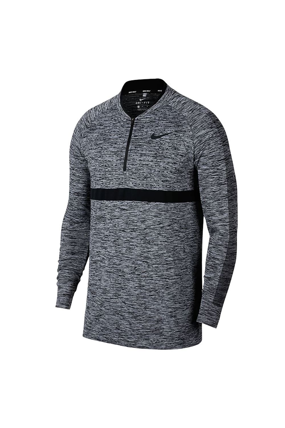 Nike Mens Seamless Knit Zip Long Sleeve Cover Top (Light Carbon/Thunderblue)
