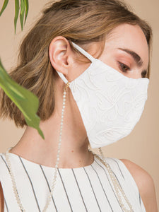 Linen Embroidered Mask