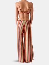 Load image into Gallery viewer, Fifi Rust Stripes Wide-Leg Pants