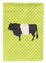 Load image into Gallery viewer, 11 x 15 1/2 in. Polyester Belted Galloway Cow Green Garden Flag 2-Sided 2-Ply