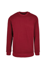 Load image into Gallery viewer, Build Your Brand Mens Basic Crew Neck Sweatshirt (Burgundy)