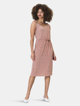 Load image into Gallery viewer, Irene  A-Line Dress in Heather Stripe Desert Sand Pink