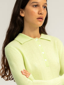 Classic Polo Sweater - Light Green