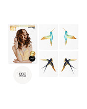 Load image into Gallery viewer, Gold Birds Set Tattoo