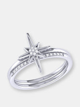 Load image into Gallery viewer, North Star Detachable Diamond Ring in Sterling Silver