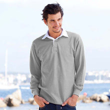 Load image into Gallery viewer, Front Row Mens Long Sleeve Sports Rugby Shirt (Slate Grey)