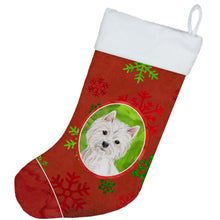 Load image into Gallery viewer, Christmas Snowflakes Westie Christmas Stocking
