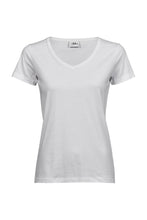 Load image into Gallery viewer, CLONE! Tee Jays Womens Luxury V-Neck Tee (White)