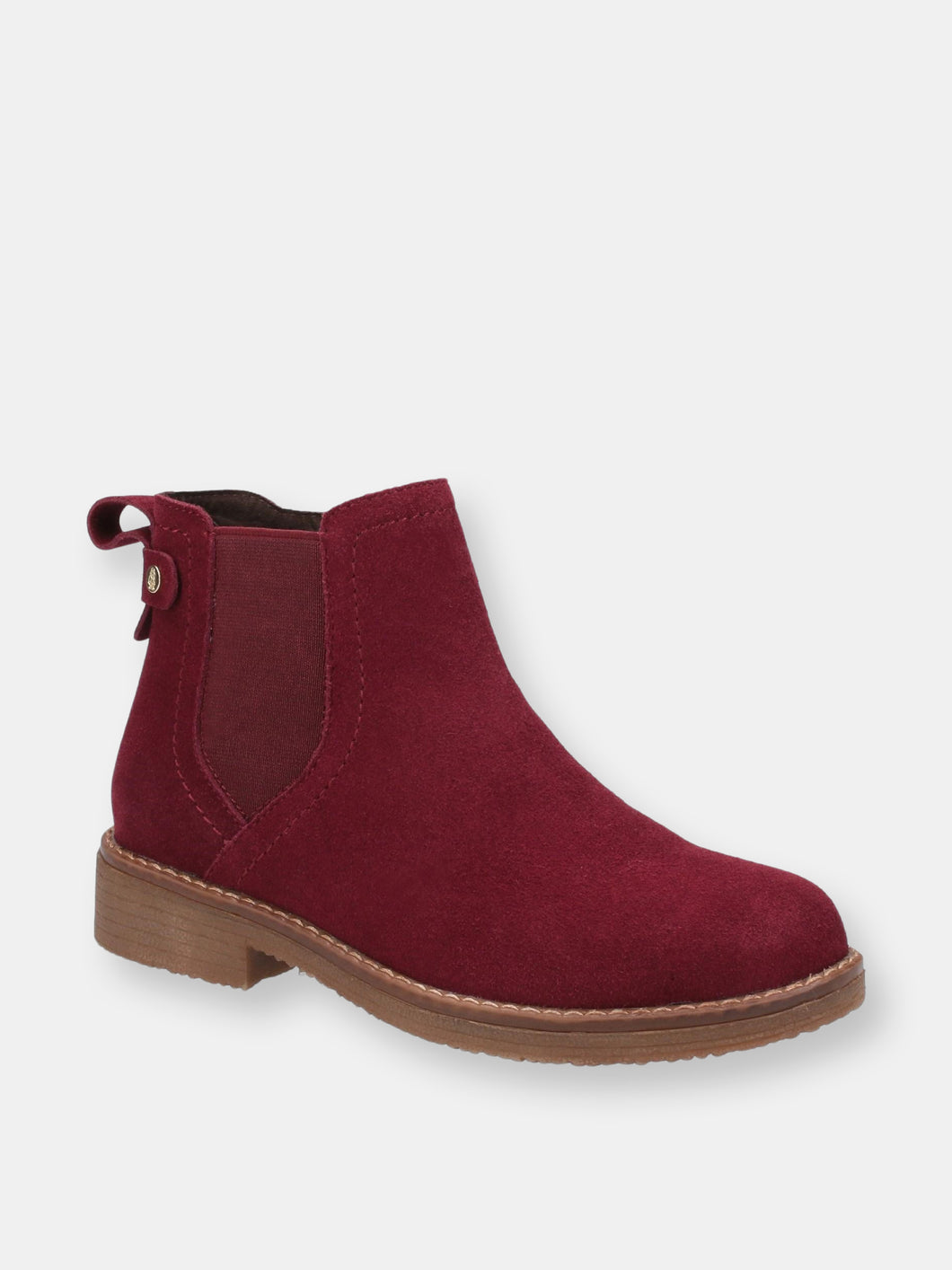Womens/Ladies Maddy Suede Ankle Boots - Bordeaux Red