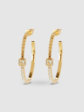 Load image into Gallery viewer, Maud Hoop Earrings with Stones