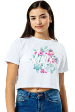 Load image into Gallery viewer, Childrens/Kids Flower Crop T-Shirt