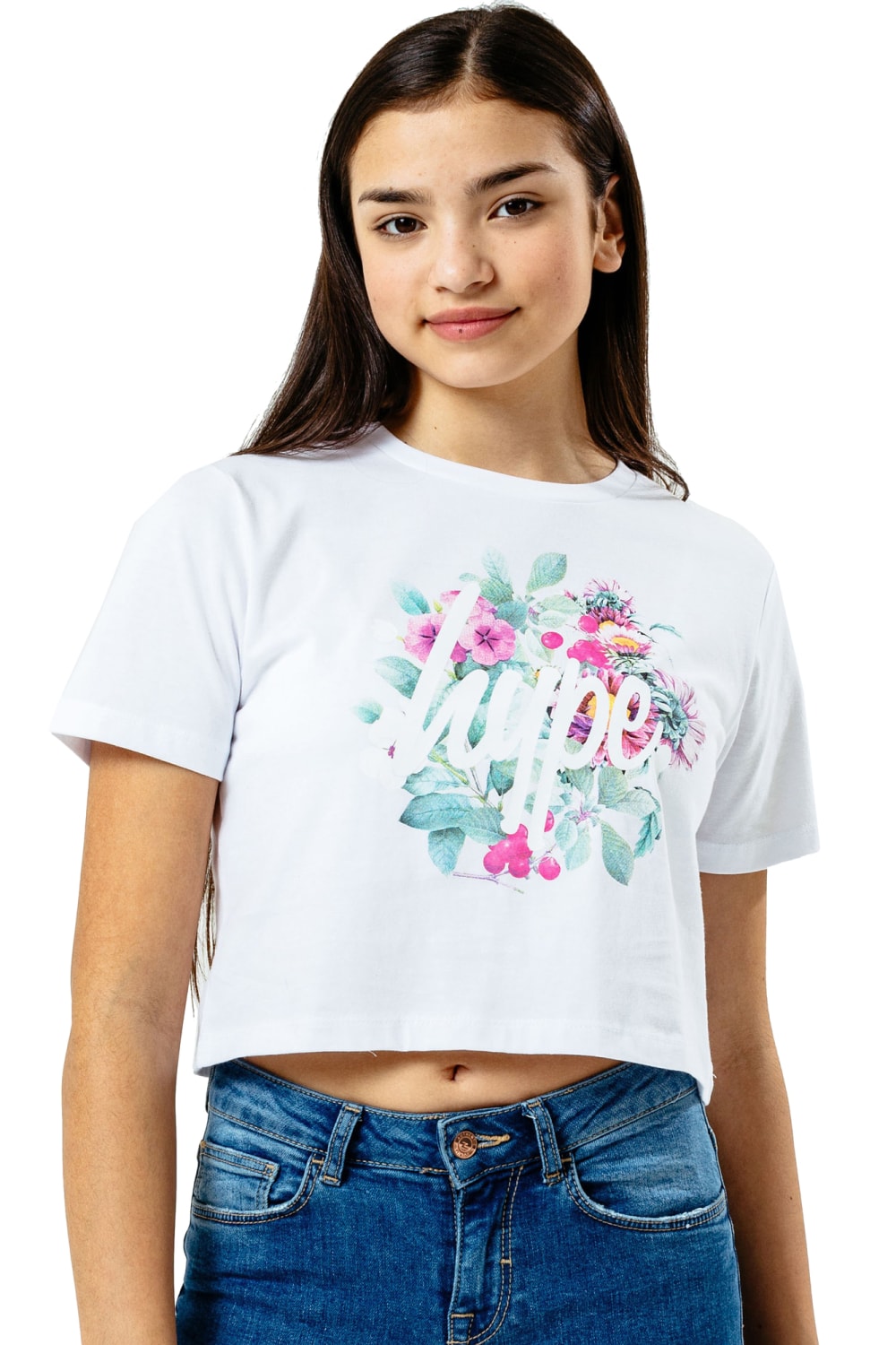 Childrens/Kids Flower Crop T-Shirt