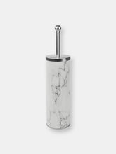 Load image into Gallery viewer, Faux Marble Toilet Brush Set, White