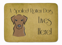 Load image into Gallery viewer, 19 in x 27 in Chocolate Labrador Spoiled Dog Lives Here Machine Washable Memory Foam Mat