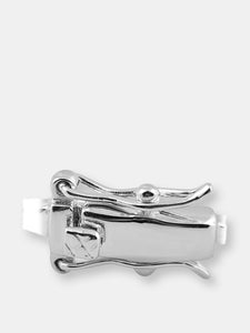 .925 Sterling Silver Cubic Zirconia Oval Bangle Bracelet
