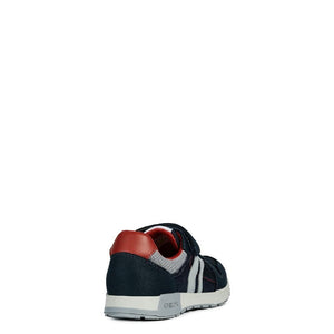 Boys Alfier Leather Sneakers - Navy/Red
