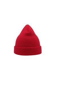 Wind Childrens/Kids Double Skin Beanie With Turn Up - Red