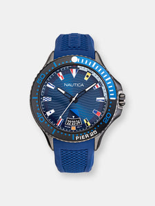 Nautica Men's Pier 26 NAPP25F08 Blue Silicone Quartz Fashion Watch