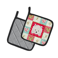 Load image into Gallery viewer, American Eskimo Love Pair of Pot Holders