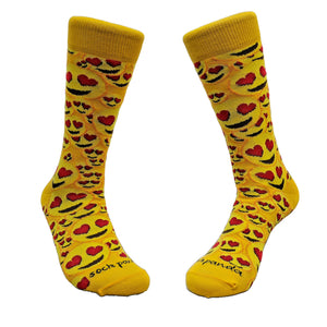 Love Eye Emoji Patterned Socks (Adult Medium)