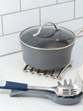 Load image into Gallery viewer, Michael Graves Design Comfortable Grip Stainless Steel Pasta Server, Indigo
