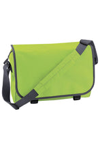Load image into Gallery viewer, Bagbase Adjustable Messenger Bag (11 Liters) (Lime/graphite) (One Size)
