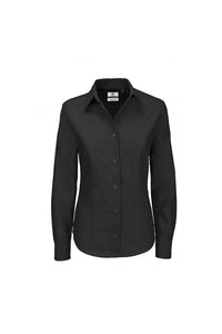 B&C Ladies Oxford Long Sleeve Shirt / Ladies Shirts & Blouses (Black)