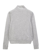 Load image into Gallery viewer, Simple High Neck Sweater - Grey